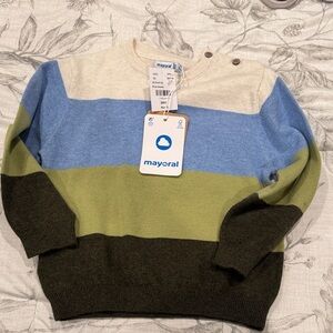 Mayoral baby Crewneck Sweater - Blue, Green, Brown